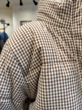 Ginger Gingham Puffer Jacket