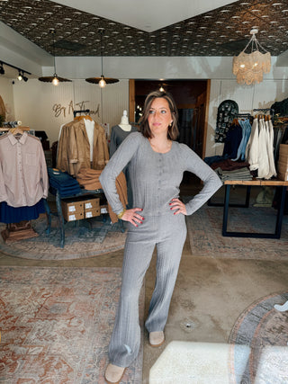 Raven Knit Cardigan Pant Set