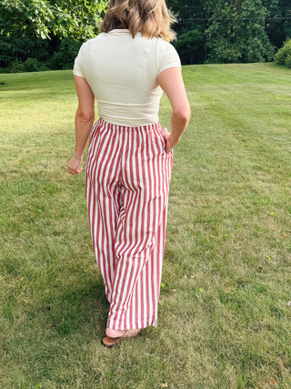 Cally Striped Wide Leg Pant