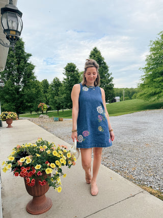 Sammie Embroidered Denim Mini Dress