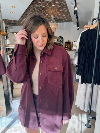 Fiona Suede Shirt Jacket