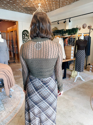 Posie Plaid Mesh Maxi Skirt