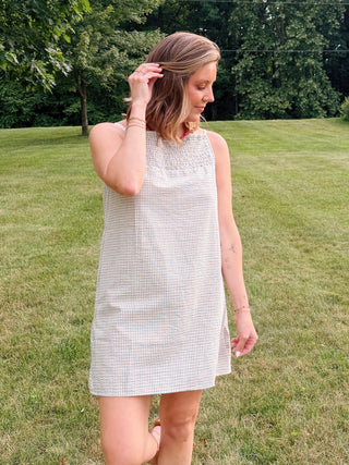 Sandy Gingham Cami Mini Dress