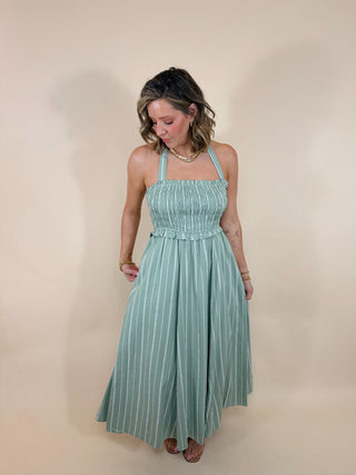 Naomi Halter Midi Dress