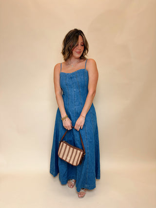 Lilly Denim Maxi Dress