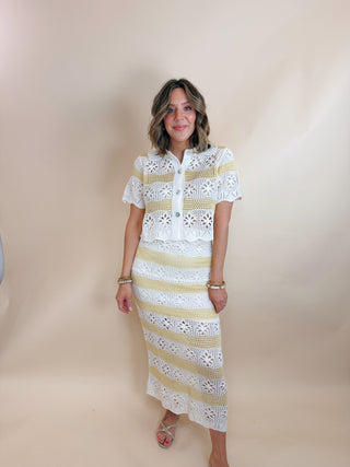 Maya Crochet Midi Skirt