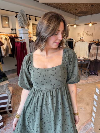 Corrie Corduroy Floral Dress