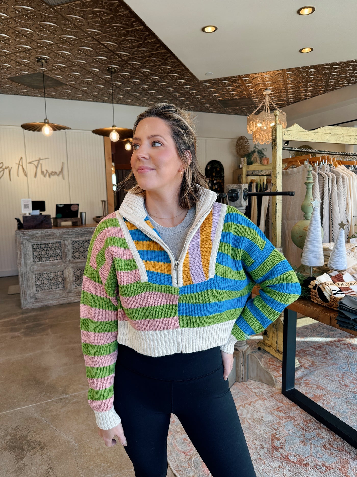 Cordi Quarter Zip Sweater