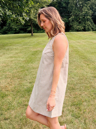 Lisa Striped Shift Dress