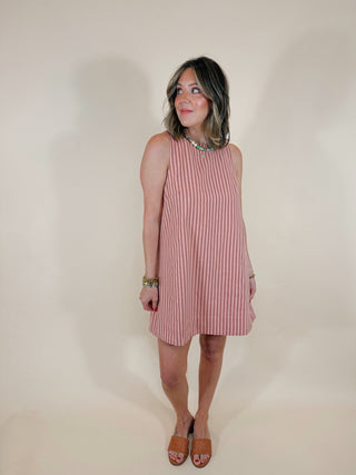 Lisa Striped Shift Dress