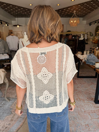 Amity Crochet Knit Top