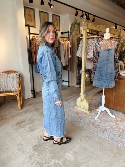 Stephanie Denim Midi Dress