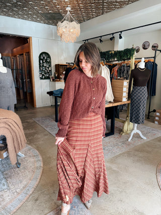 Maxie Plaid Maxi Skirt
