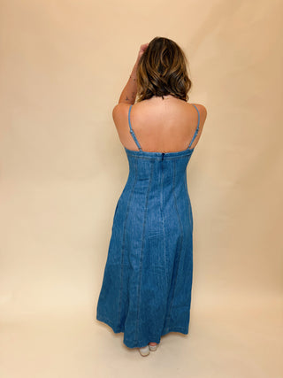Lilly Denim Maxi Dress