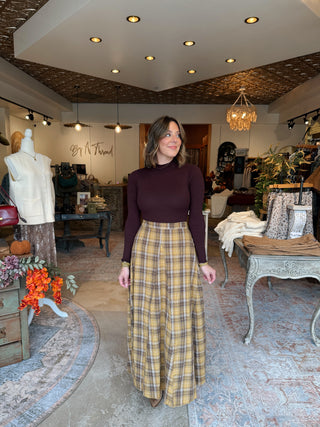 Rue Plaid Midi Skirt