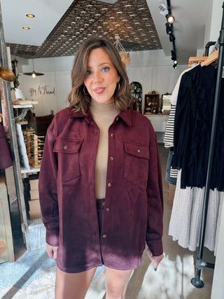 Fiona Suede Shirt Jacket