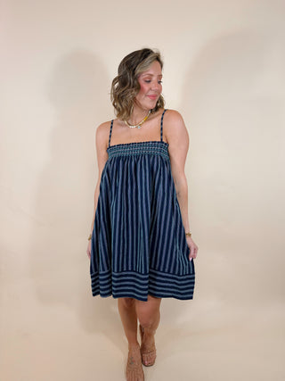 Olivia Striped Mini Dress