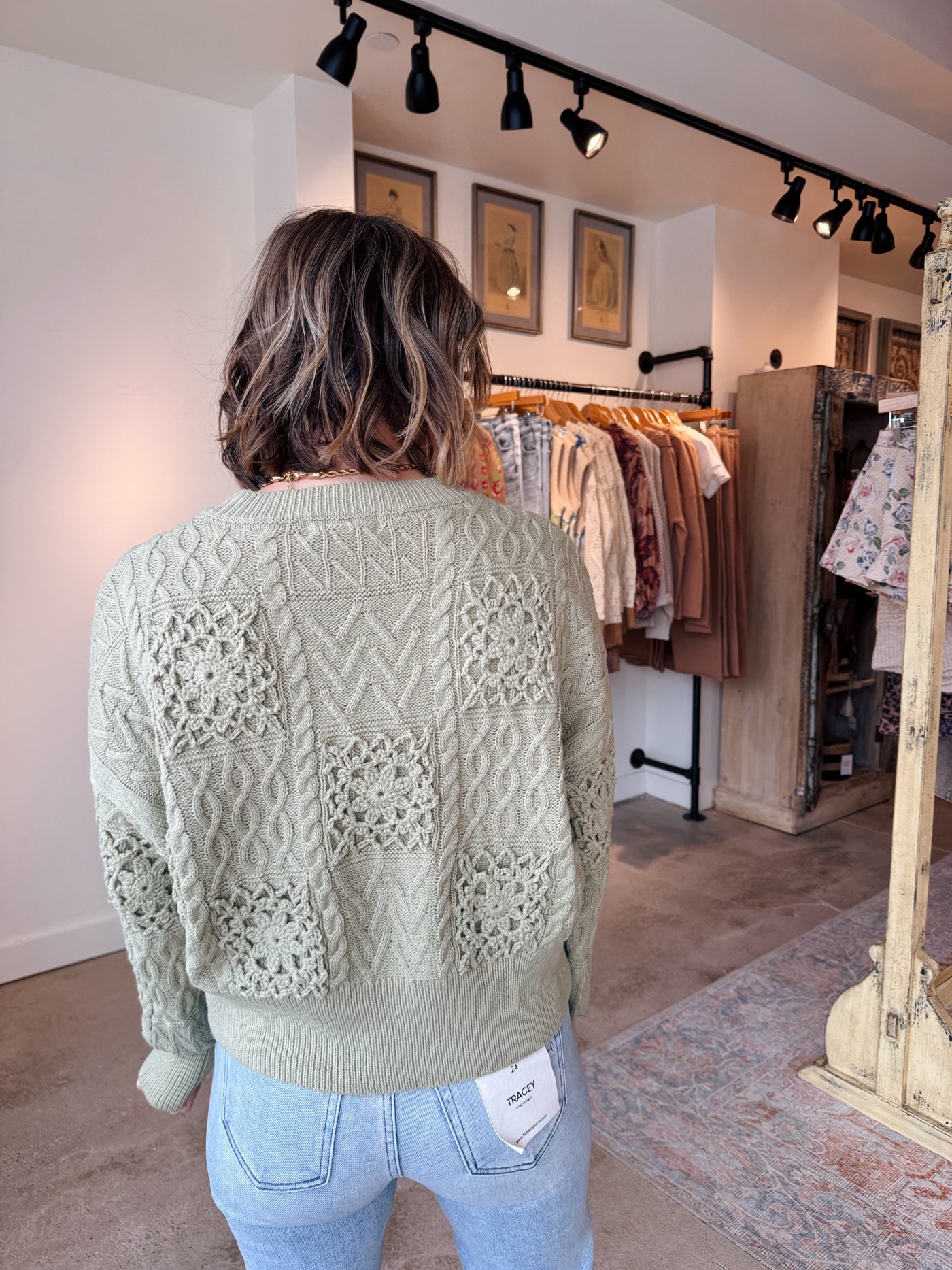 Sage Crochet Sweater