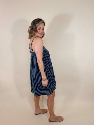 Olivia Striped Mini Dress