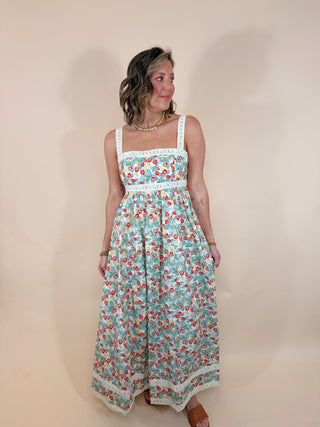 Mabel Strawberry Maxi Dress