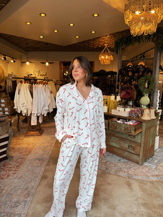 Candy Cane Pajamas Set