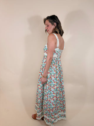 Mabel Strawberry Maxi Dress