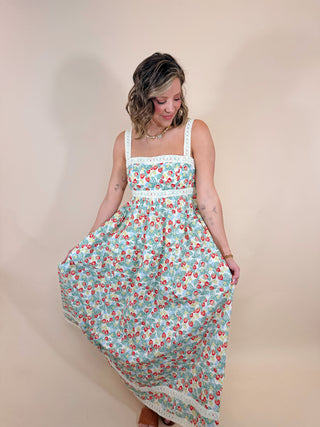 Mabel Strawberry Maxi Dress