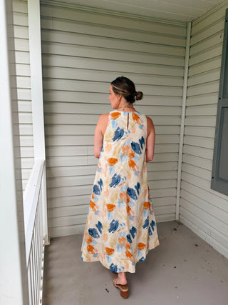 Riley Watercolor Midi Dress