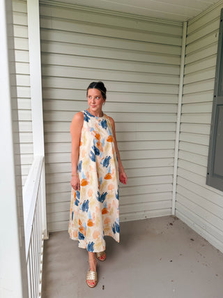 Riley Watercolor Midi Dress