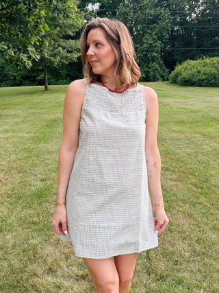 Sandy Gingham Cami Mini Dress