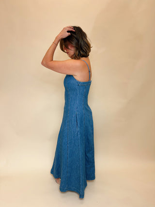 Lilly Denim Maxi Dress