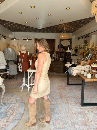 Holland Suede Mini Dress