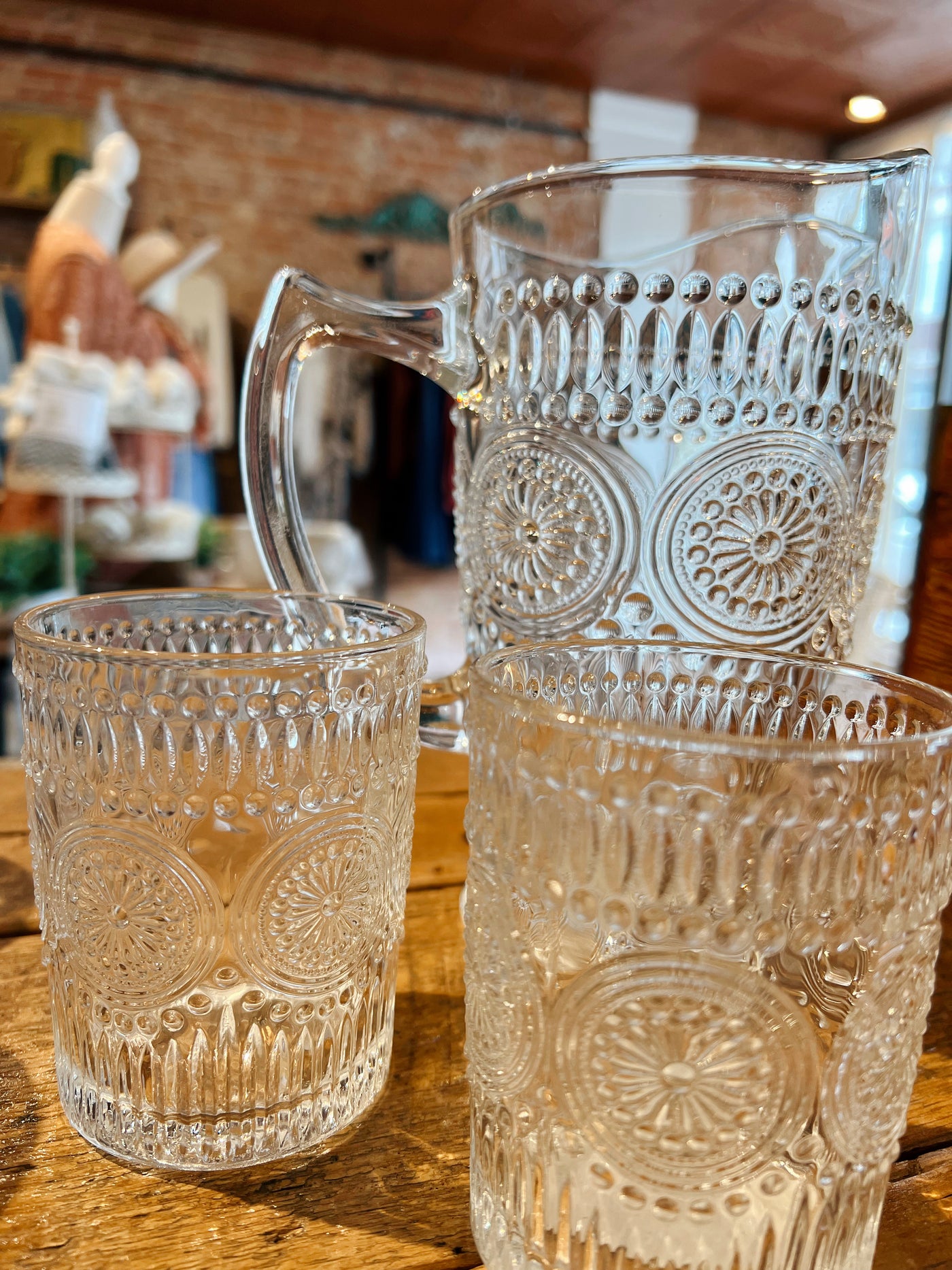Vintage Inspired Glass Pitcher