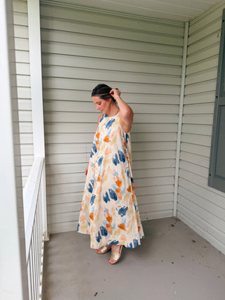 Riley Watercolor Midi Dress