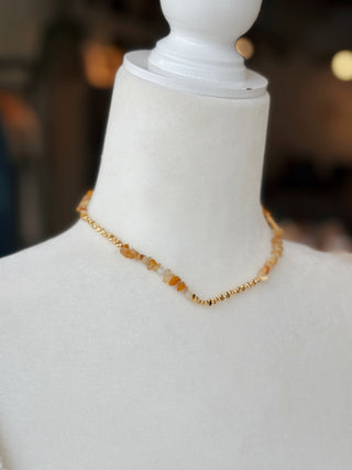 Yellow Natural Beaded Necklace