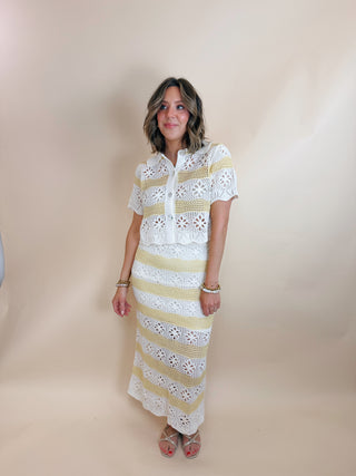 Maya Crochet Midi Skirt