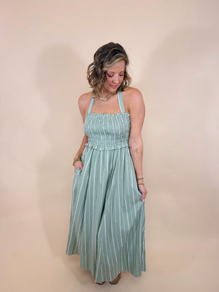 Naomi Halter Midi Dress