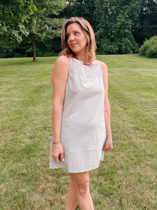 Sandy Gingham Cami Mini Dress