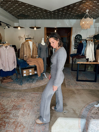 Raven Knit Cardigan Pant Set