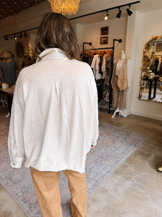 Meadow Suede Button Up