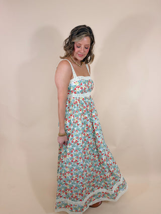 Mabel Strawberry Maxi Dress
