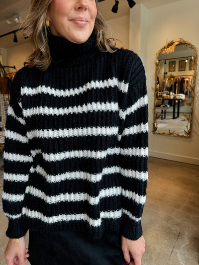 Ali Striped Turtleneck