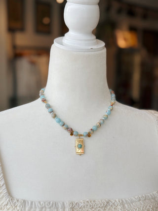 Aqua Pendant Necklace