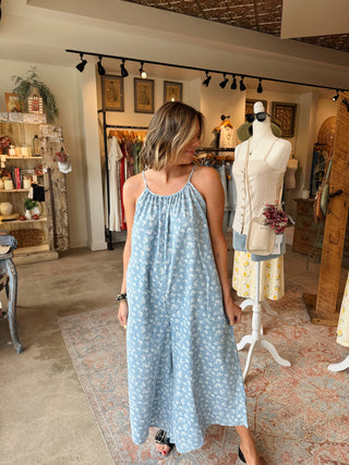 Marlo Floral Chambray Jumpsuit