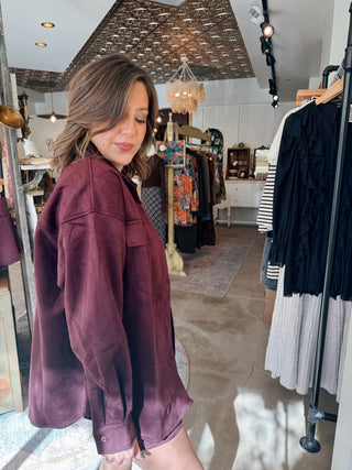 Fiona Suede Shirt Jacket