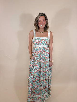 Mabel Strawberry Maxi Dress