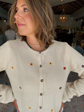 Felicity Floral Embroidered Cardigan