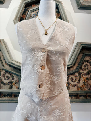 Laken Floral Embroidered Vest