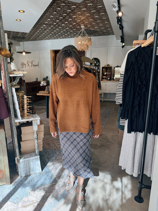 Winley Plaid Midi Skirt