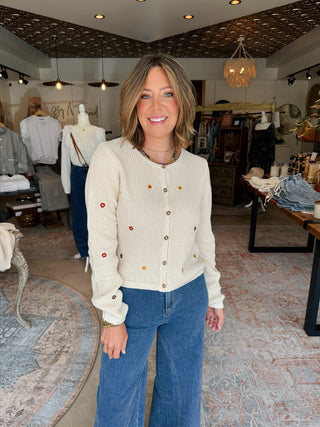 Felicity Floral Embroidered Cardigan